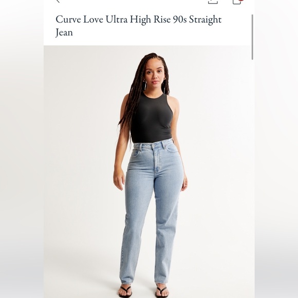 Abercrombie&Fitch Curve Love Ultra High Rise 90s Straight Jean size 23/000s - Picture 2 of 6